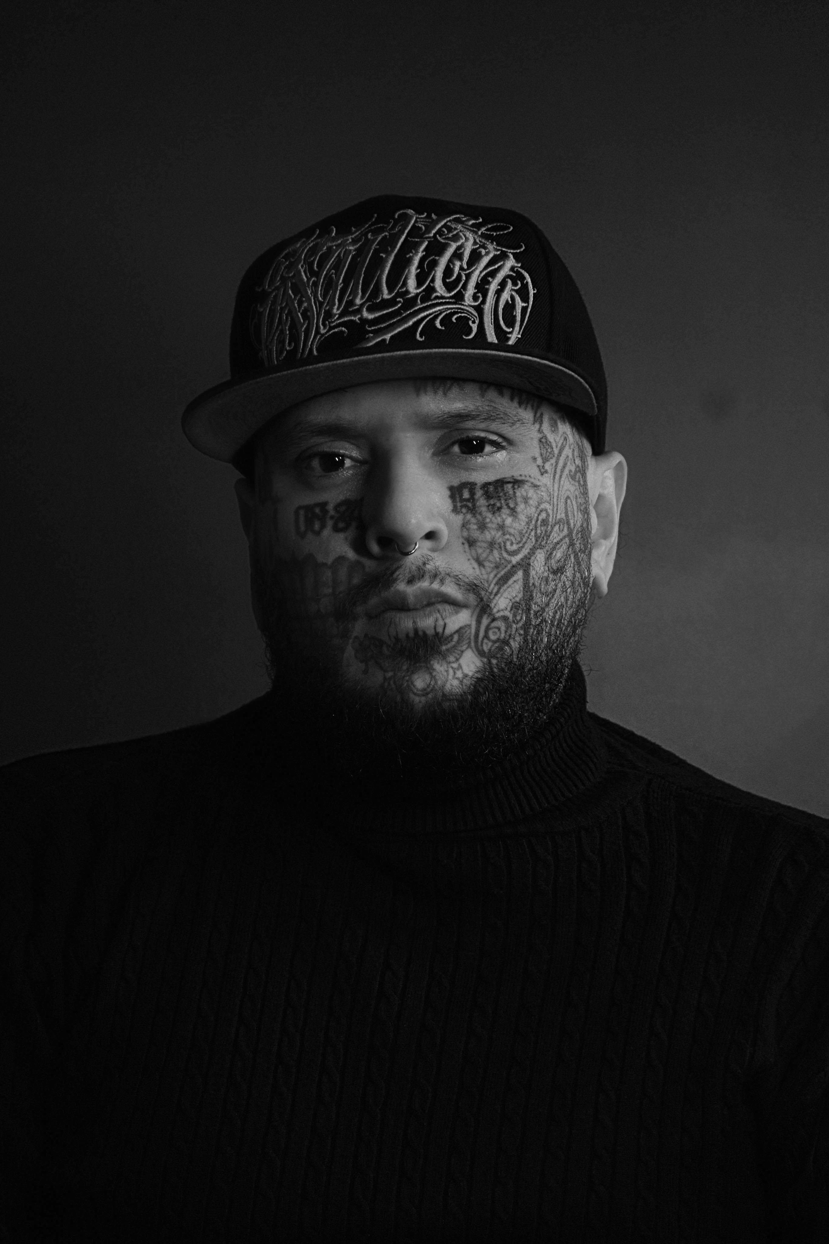 Portrait of Jonathan Cataño, also known as Zebra Tattoo